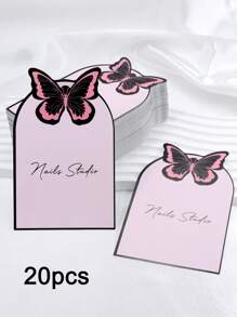 20pcs Nail Art Storage Cards 12.5x8.5cm Arch Display Card False Nails Cardboard Handmade Nail Tips Portable Manicure Nail Packaging Cards - Multicolor - View 12