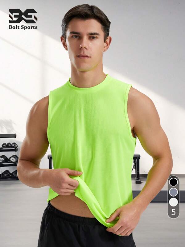 Men's Athletic Sleeveless Shirt, Sport Running Fitness Casual T-Shirt, Ultra-Lightweight