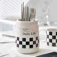 1 件防尘化妆刷架容器，旋转化妆品收纳盒，适用于刷子、口红、铅笔、炊具餐具收纳篮、筷子架，适用于家庭整理