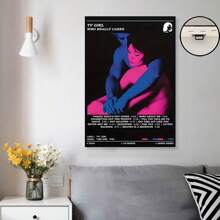 Framed TV Girl Who Really Cares Album Cover Posters For Room Aesthetic - Canvas Poster, Music Wall Art Decor, Room Decoration, Modern Art Canvas Printing, Ideal Gift For Bedroom, Living Room, Office, Corridor High Quality Canvas - 裱框 - 查看 4