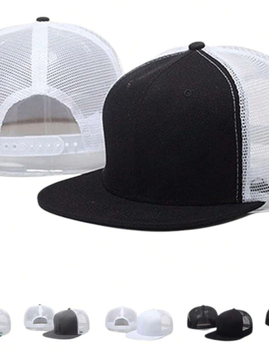 10 Flat Cap Trucker Baseball Visors Trailer Mesh - 彩色 - 查看 1