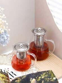 1 件玻璃茶壶茶具套装，家用耐热花茶壶带过滤器