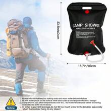 20L 便携式露营淋浴包，带可拆卸软管和可开关淋浴喷头，适合户外露营和旅行，两种款式随机发货