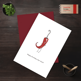 1 pieza Tarjeta de cumpleaños divertida y creativa - Diseño de planta de dibujos animados, adecuada para esposo, esposa, novia, novio - Texto en inglés, suministros de oficina diarios