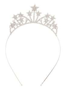 星形 3D 重型水钻头饰，适合派对和舞会头饰 - 彩色 - 查看 8