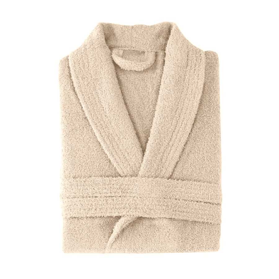 Kynley Áo choàng tắm cho phụ nữ, nam giới, unisex, vải bông, áo choàng tắm mềm mại trang trí phòng tắm gia đình mùa hè - Màu be - Xem 1