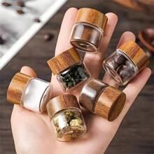 Paquete de 3/6 Mini botellas dispensadoras de vidrio - Inodoras, recipientes portátiles de 10 ml - Ideales para organización, viaje, cosméticos, picnic, camping, cocina