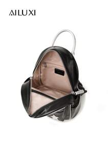 AILUXI Retro Crystal Stars Decor Black Backpack, Original Design Fashionable Shoulder Bag For Office, Commuting, Students, 60019 - Black - View 5