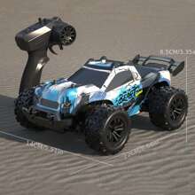 All Scale 4WD Off-Road RC Car, High-Speed Racing Climbing Vehicle With LED Light, 2 USB Rechargeable Battery, Drifting & Climbing, Independent Shock Absorption, Full Scale Scale Synchronous Control, Best Birthday Christmas Valentine Gifts For RC Enthusiast Beginner - Blue and White - View 7