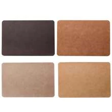Faux Leather PU Table Placemats, Waterproof Oil-Proof Dining Mat, Heat Insulation Coasters For Home