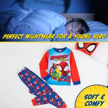 Marvel Spiderman Pyjamas Long PJs Set Soft Breathable Nightwear Loungewear Comfy Jammies Sleepwear Spidey Gift - Multicolor - View 4
