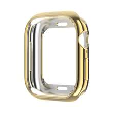 TPU 表壳兼容 Apple Watch Series 10 42mm 46mm，超薄柔软 TPU 防震表壳保护套保险杠保护套兼容 Apple Watch 10 42mm 46mm 配件，男女皆宜（无屏幕保护膜） - 金色 - 查看 3