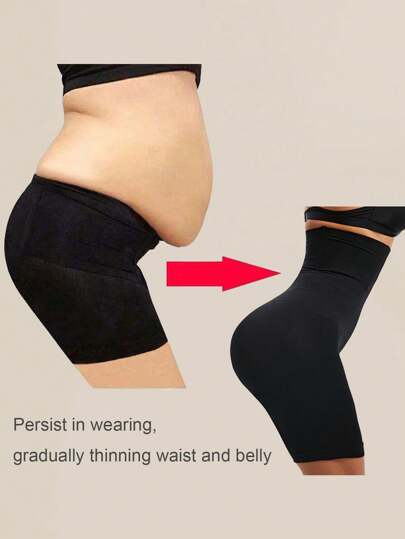 1 Pc High Waist Tummy Control Shorts Waist Trainer Body Shaper Bottoms Tummy Control Panties Slimming Sheath Woman Flat Belly Hip Butt Lifter Briefs Panty Shapewear Seamless Underwear Women Shaping Panties