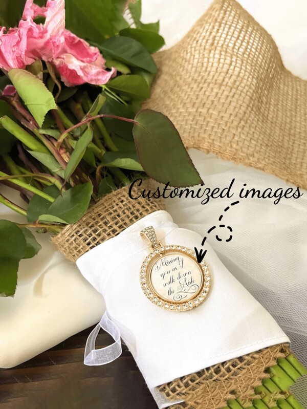 1 Corona floreale personalizzata a mano, profumo affascinante, immagine personalizzabile reversibile che può ruotare, abbinata a un nastro per legare il profumo, regalo creativo per matrimoni