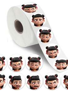500 piezas Pegatinas de estilo nuevo de personajes de la aventura marina del Niño Nezha, decoración linda de dibujos animados para manualidades, diario, escritorio