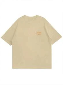 تي شيرت أكمام قصيرة بطبعة كعكة بطراز كاجوال قديم، مناسب يومي للرجل والمرأة، موسمي للربيع والصيف واللبس اليومي