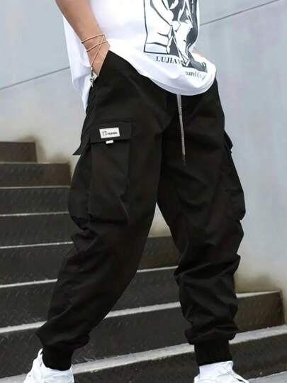 Los pantalones de trabajo casuales multibolsillos con cordón para hombre con 6 bolsillos son cómodos y transpirables para el uso diario