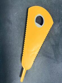 1/2/4pcs Easy Grip Multi-Function Bottle Opener - Plastic In Yellow, Manual Operation, Ideal For Arthritis & Weak Hands, Essential Kitchen Tool