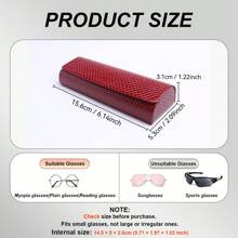 A Luxurious Handmade Storage Box For Reading Glasses And Myopia Glasses. Made Of High-Grade PU Leather, It's Unisex! Sturdy And Protective, It Keeps Your Lenses Organized And Easily Stored, Making It A Must-Have For Everyday Business Travel! - Regular - View 2