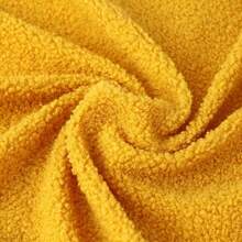 1 Stück 20 x 63 Zoll breiter Uni-DIY-Stoff, Teddy Kurzhaar Plüsch Dekorationsstoff, vorgeschnittene Oblongs für Heimwerken, Nähen, Quilten