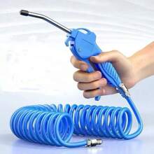 6米气动空气软管可伸缩螺旋软管 - 亮橙色 - 查看 2