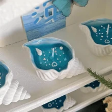 Conch Aromatherapy Candle Atmosphere Creative Fragrance Gift Box Jelly Wax Shell Starfish Handmade Candle, Candle Holder - Multicolor - View 3