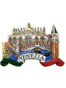 1pc Resin Magnetic Fridge Magnet, Souvenir Of European Travel Scenery In Milan And Venice - Multicolor - View 6