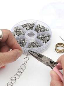 200/1230 pièces Anneaux ouverts en acier inoxydable - Anneaux fendus connecteurs pour la fabrication de bijoux, colliers, bracelets, fournitures pour petites entreprises - Facile à utiliser, polyvalent et