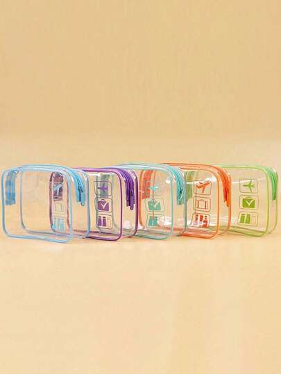 Transparent Toiletries Travel Bag, Travel Carry, Airport Aviation Accessories Compliance Bag, Quart Size Make-Up Bag For Women And Men Toiletry Bag Wash Bag Toiletry Travel Bag Makeup Storage Beach Beach Bag Vacation Holiday Essentials School Supplies Travel Essentials Ladies For College Dorm Bathroom