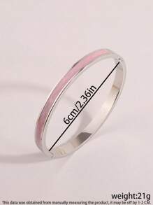 1 件不锈钢夏季度假海滩风格手镯，适合女性的日常装饰礼物、毕业典礼、生日 - 銀色 - 查看 5