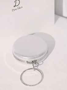 闪亮时尚晚装手拿包，正式手拿包适合派对女孩、女士、新娘，适合派对、婚礼、舞会、晚宴、庆典 - 銀色 - 查看 2