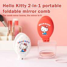Miniso X 可折叠发刷梳，便携式气垫梳，内置镜子 - 紅色 - 查看 6