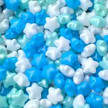 50pcs Star Shape Ball Pit Balls, Ocean Balls For Ball Pool, Kids Indoor Outdoor Family Toys, Crush-Proof Colorful Ocean Balls For Baby Or Toddler Ball Pit, Water Bath Toy, Room &Party Decorations, Plastic Balls Perfect For Pool And Party