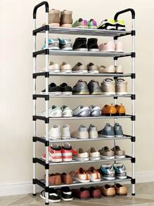 1pc 3/4/5/6 Tier Shoe Rack Organizer - Silver - View 4