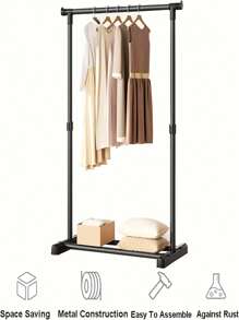 Simple Rack For Clothes Or Shoes, Easy To Store - Black - View 2