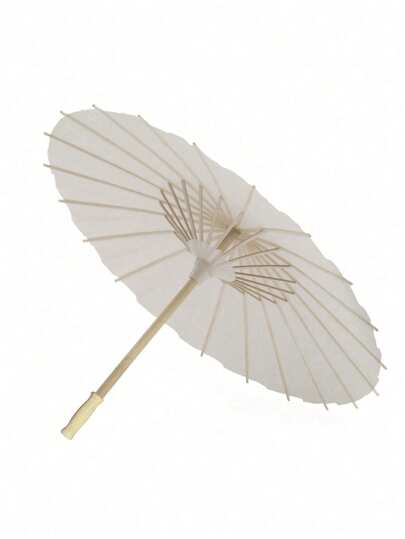 1件DIY彩绘白色阳伞，新娘遮阳伞，婚礼装饰，创意生日礼物，夏季降温，海滩，旅行，春夏精选，伴娘礼物，房间，卧室装饰，海滩，旅行，男女皆宜，度假，可爱小物，母亲节礼物，卧室装饰，花园，厨房装饰，夏季，海滩，旅行必备，房间装饰，软萌玩具，毕业季礼物