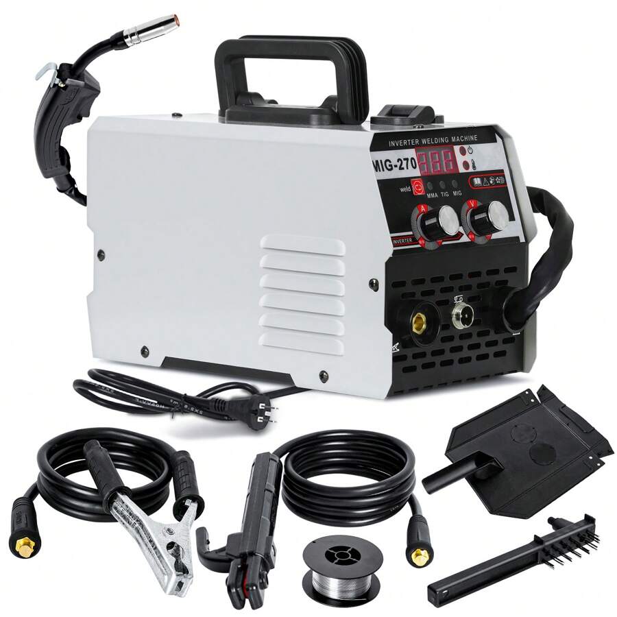 3 In 1 MIG Welder Inverter,  MIG Welder, TIG MIG Welding Machine, Gasless MIG Welder, Multi Process Welding Machine - Grey - View 1