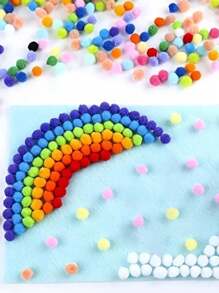 100/200/300pcs Macaroon Coloured Twisted Stick DIY Toys Twisted Stick Cartoon Wool Mixed Colours Randomly - Multicolor - View 5