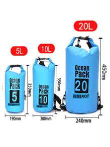 Portable Outdoor Sports Waterproof Bag, Hot Selling Cross-Border 5L 10L 20L PVC Waterproof Shoulder Bag/Backpack, Large Capacity Outdoor Waterproof Bag For Diving, Rafting, Swimming, Beach