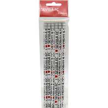 Sevilla FC Set Of 6 Sevilla Pencils With Eraser, Strong And Precise Pencils With Integrated Eraser - Set Of 6 Sevilla Pencils With Eraser, Back To School - Multicolor - View 4