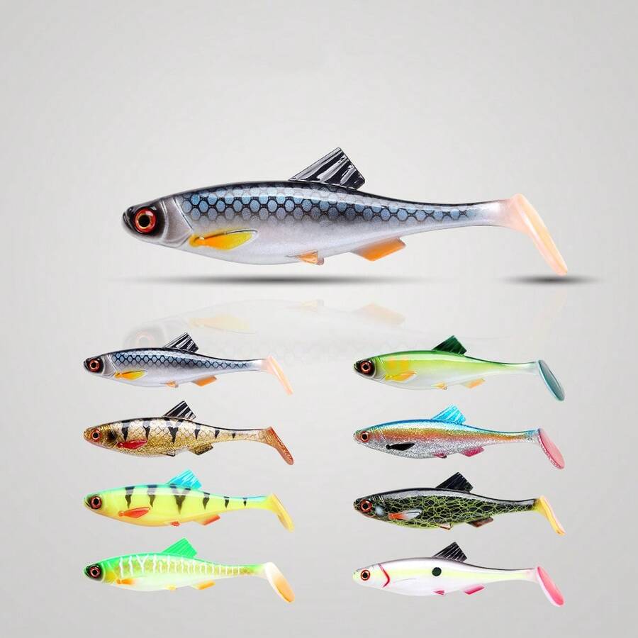 T-Tail Soft Fishing Lures, Widely Used For Swimming Lures In Most Water Bodies, Suitable For Most Fish Species