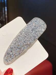 Water Drop Design Rhinestone Hair Clip, Shiny Hairpins For Bangs, Bun, Decorative Hair Accessories For Girls