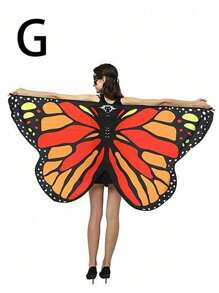 1 pezzo Piccolo mantello con stampe a farfalla, ali di farfalla piccole, adatto come accessorio per feste, balli, San Valentino, Carnevale, Pasqua, Ognissanti, in vari colori