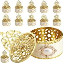 12 boîtes de rangement à bonbons, boîtes d'emballage à bonbons pour mariage, boîtes creuses, boîtes avec couvercle, conviennent pour les rassemblements de vacances, les mariages, les décorations de fête, les décorations de cadeaux pour les amis