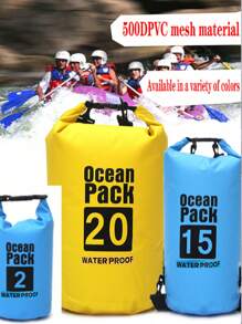 Portable Outdoor Sports Waterproof Bag, Hot Selling Cross-Border 5L 10L 20L PVC Waterproof Shoulder Bag/Backpack, Large Capacity Outdoor Waterproof Bag For Diving, Rafting, Swimming, Beach