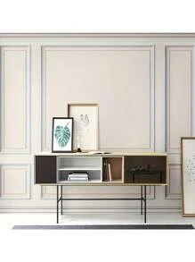 自粘式防水 PVC 模压墙面装饰 - 灵活，即剥即贴，适用于门、瓷砖、橱柜、镜子和 DIY 家居装饰项目、橱柜边缘 | 自粘条