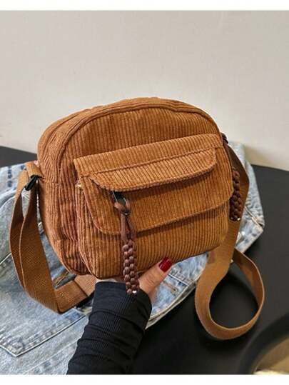 Bolsa Feminina Veludo Tiracolo Mensageiro Casual Fashion Sólido[W-201]