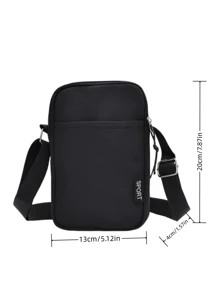 Bolso bandolera con cremallera disponible en múltiples colores: Bolso de teléfono de color liso y sencillo para uso casual diario, Bolso de teléfono de nailon personalizado y en diagonal, Bolso de hombro de viaje para mujer, Regalo perfecto para Hallowen, Navidad y Acción de Gracias
