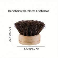 4 件套马毛可更换长柄可拆卸锅刷，天然丝瓜络软毛锅刷，椰棕色清洁刷 - 4件 - 查看 7