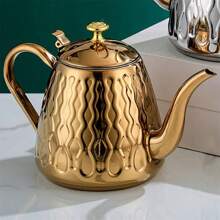 2pcs Cabilock Tea Kettle For Stovetop Gooseneck Pour Over Coffee Kettle Stainless Steel Boiling Kettle Teapot For Tea And Coffee Golden